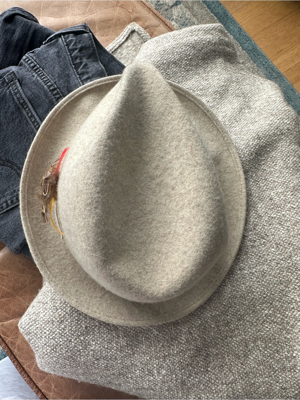 Pendleton Cream Wool Fedora - Picture 4 of 8